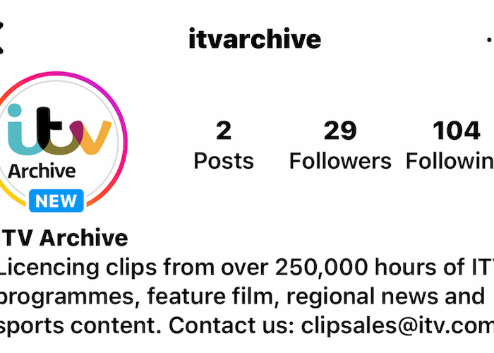 Photo Researchers Note: ITV Archive now on Instagram