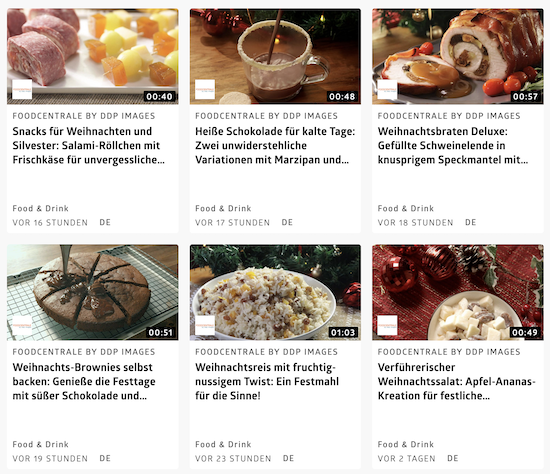 DDP adds recipe videos for online media publication at FoodCentrale