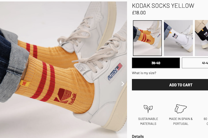 Kodak socks anyone?